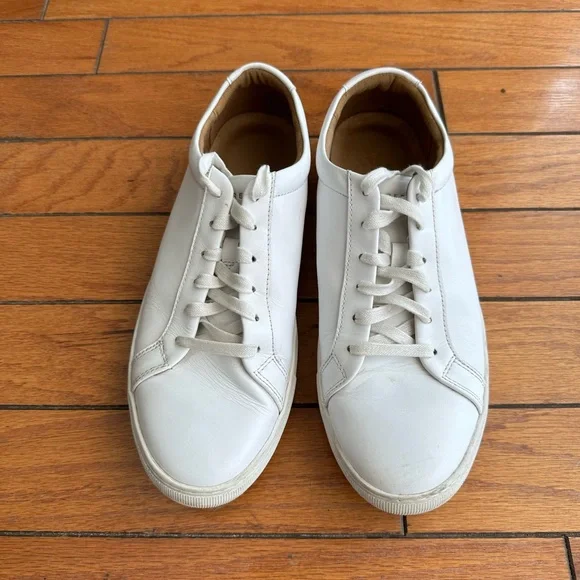 Mens New Republic White Leather Sneakers Size 10.5 - Picture 3 of 5